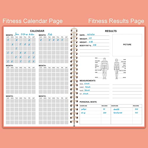 Nokingo Fitness Planner for Women & Men - A5 Workout Log Book/Exercise Workout Log to Track Weight Loss, GYM, Bodybuilding Progress - Daily Health & Wellness Workout Journals, 5.8X8.25 In Workout Book - Image 4