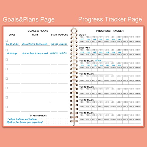 Nokingo Fitness Planner for Women & Men - A5 Workout Log Book/Exercise Workout Log to Track Weight Loss, GYM, Bodybuilding Progress - Daily Health & Wellness Workout Journals, 5.8X8.25 In Workout Book - Image 3