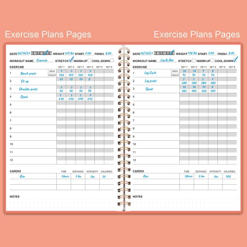 Nokingo Fitness Planner for Women & Men - A5 Workout Log Book/Exercise Workout Log to Track Weight Loss, GYM, Bodybuilding Progress - Daily Health & Wellness Workout Journals, 5.8X8.25 In Workout Book - Image 2