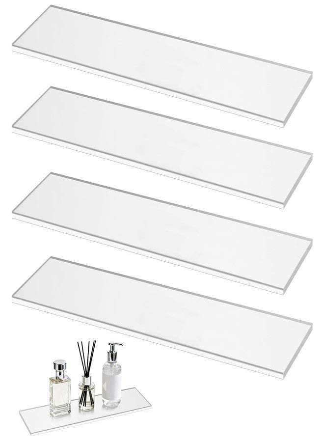 Wenceda 4 Packs Acrylic Medicine Shelves 13 Inches Medicine Cabinet Replacement Shelves Holders for Living Room Bathroom Kitchen,Wall Mounted Medicine Cabinet Shelf - Image 1