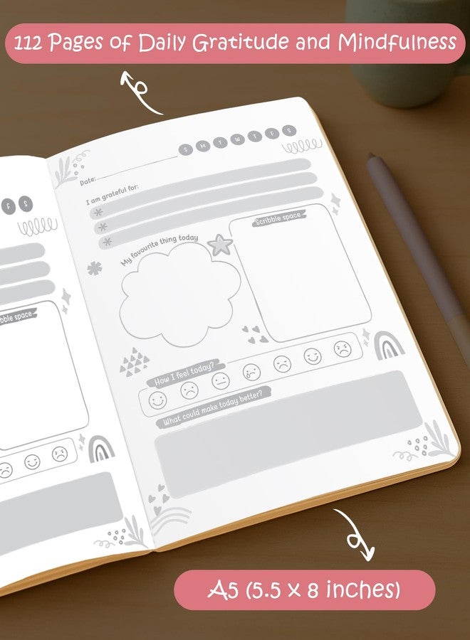 DOODLE Daily 5 Minute Gratitude Journal - Positivity, Wellness & Mindfulness Journal for Teens & Adults - 90-Day Habit Builder | 112 Undated Pages | A5 | Guided Prompts & Fun Activities - Image 5