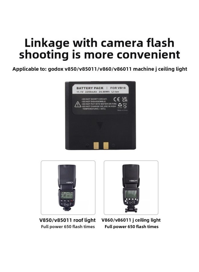 Generic For Shenniu VB18 Universal Lithium Battery VB19 Yake V850II V860II2 Generation Top Flash Battery-Color:Suitable For Godox Vb18 Battery  - Image 1