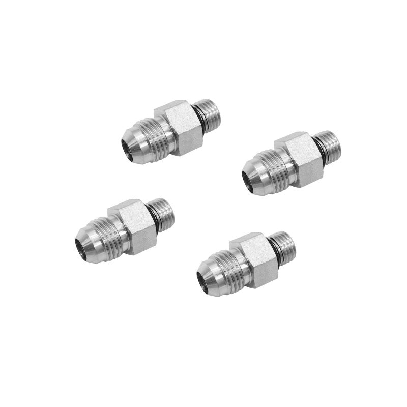 BEITERSTOE 4PACK 64000604O Hydraulic Hose Adapter Fitting 38 Male JIC 37 Flare 91618UNF 14 Male ORing Boss 71620UNF SAE Straight Pipe Joints Tube Connector Carbon Steel - Image 2