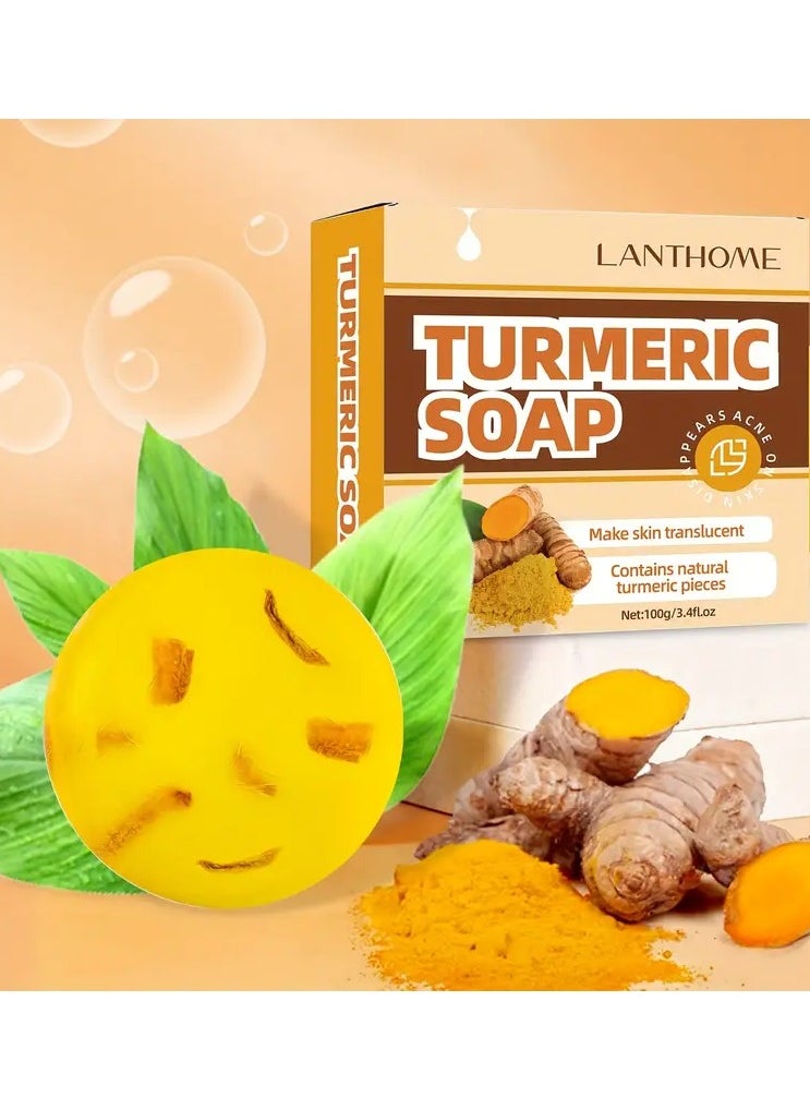 1 PC Turmeric Soap Bar for Glowing Skin - Moisturizing, Alcohol-Free with Shea Butter & Ginger Extract,, For Face & Body, Set - pzsku/Z56FF4716C9445E5E6F5DZ/45/_/1727096313/393ffe1a-ec3b-41d7-b34a-d8fc170442c3