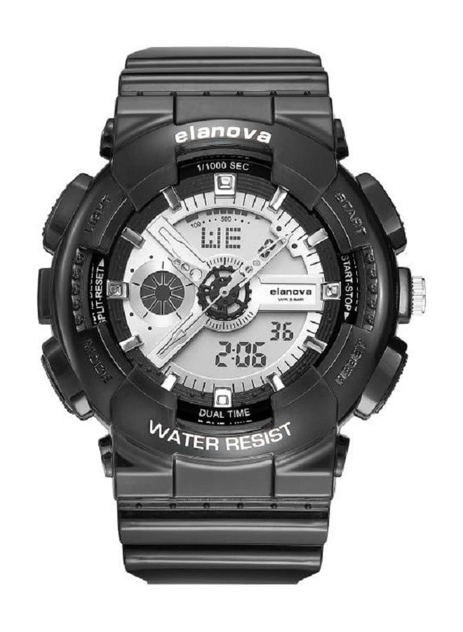 إيلانوفا ساعة يد بعقارب وشاشة رقمية، مقاومة للماء، بسوا مقاوم للتلف، طراز EL908 - Image 1
