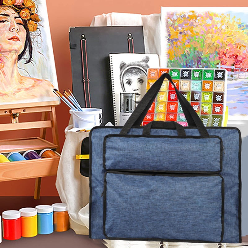 IPENNY Students Water-Resistant Artist Portfolio Tote for Art Supplies Storage - 8K Drawing Board Carry Shoulder Bag, Sketch Pad Board Case - Durable Portfolio - Image 3