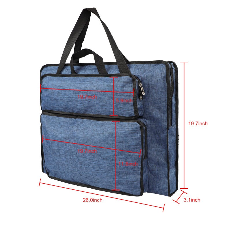 IPENNY Students Water-Resistant Artist Portfolio Tote for Art Supplies Storage - 8K Drawing Board Carry Shoulder Bag, Sketch Pad Board Case - Durable Portfolio - Image 4