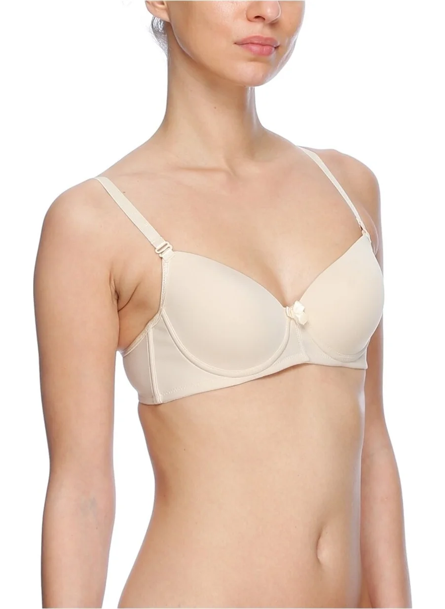 Magic Form 3045 Plain Fabric Thin Sponge Empty Cup Large Size Underwire Bra
