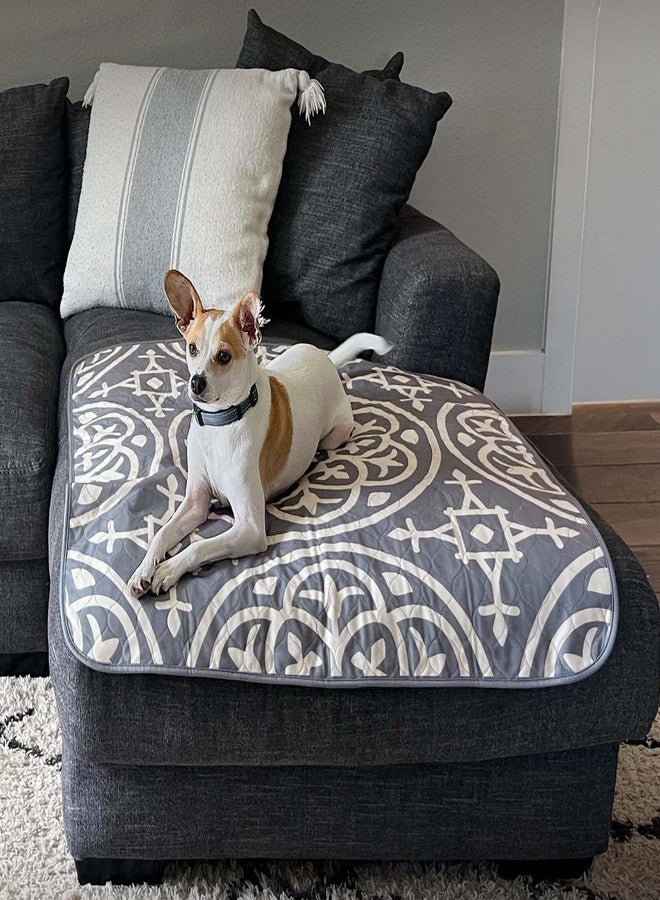Paw Inspired Designer Print Dog Pads (2 Pack) | Premium Washable Pee Pads | Reusable Puppy Pads for Potty Training, Whelping, Waterproof Mat | Leakproof, Non-Slip Liner (Medallion Style, 36"x36" Size) - Image 5