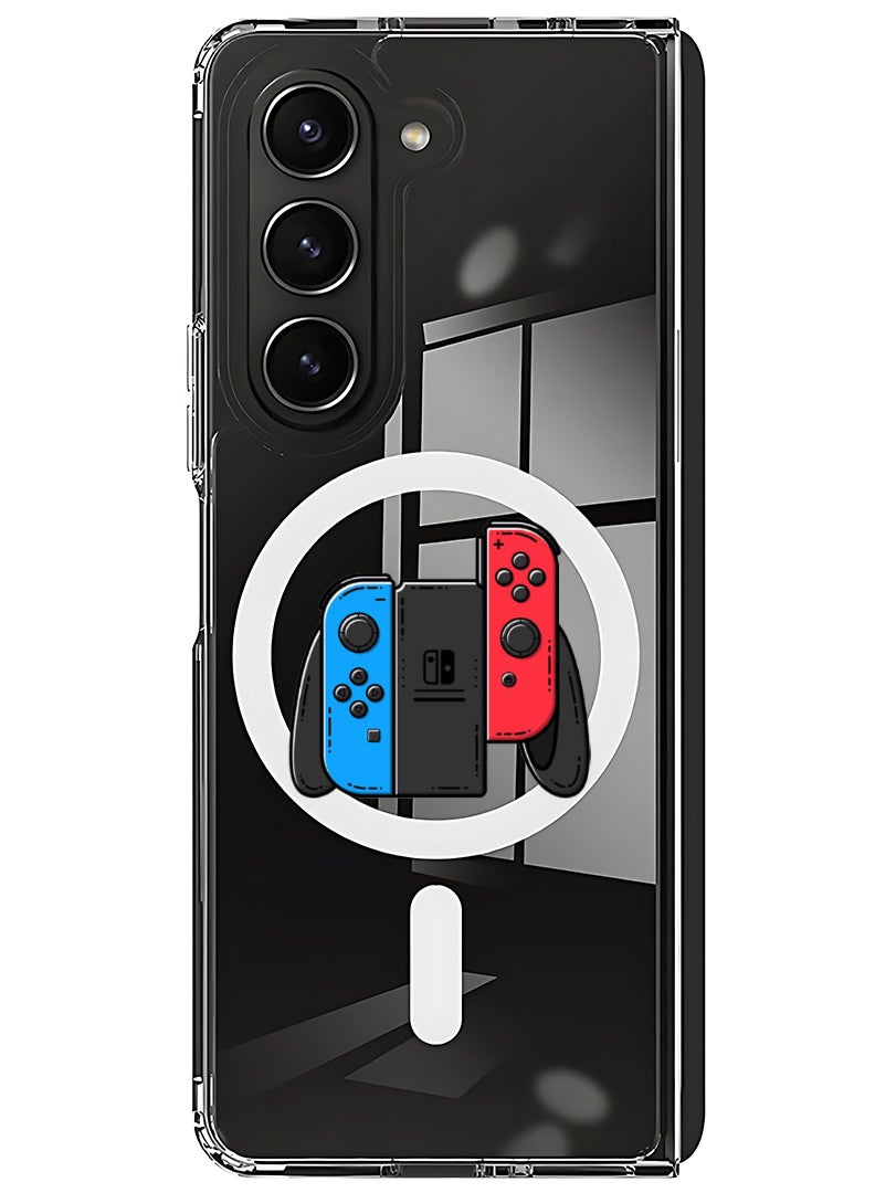 Theodor Magnetic Case for Samsung Galaxy Z Fold 5 Compatible with MagSafe Wireless Charging, Shockproof Phone Bumper Cover Nintendo 1 - Image 1