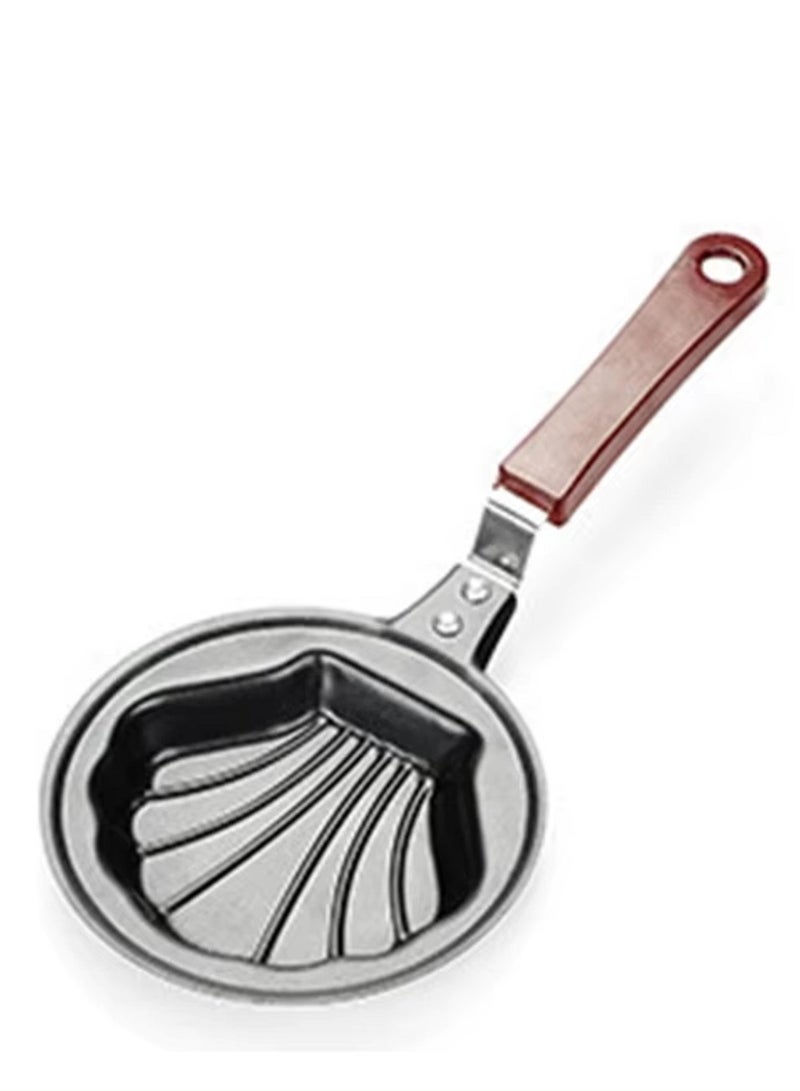 Small Non-Stick Egg Frying Pan Black/Brown - Image 1