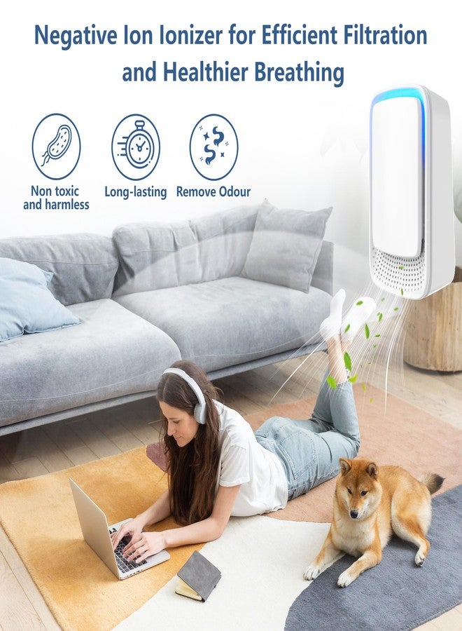 VTAR Mini Plug-In Air Ionizer for Home - No Filter Needed, Silent 30dB, Releases 40-100M Ions/Min, Ultra Slim, Saves Energy in Bedroom/Office(4 Pack） - Image 2