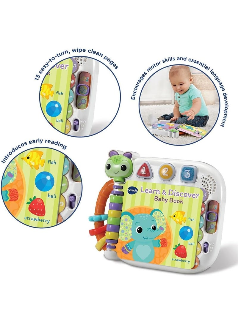 vtech Learn & Discovery Baby Book - Multicolour  | Travel Book, easy-to-turn, wipe-clean pages & 3 play modes | suitable ages 6 m + up - Image 3