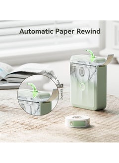 NIIMBOT D110 Upgraded Version Mini Label Maker Machine D110-M Label Printer with 15mm Printing Width, Portable Bluetooth Thermal Printer, Sticker Maker with Multiple Templates, with 1 Roll 12*40mm White Tape for Office Organization Home Kitchen School, Green  - Image 4