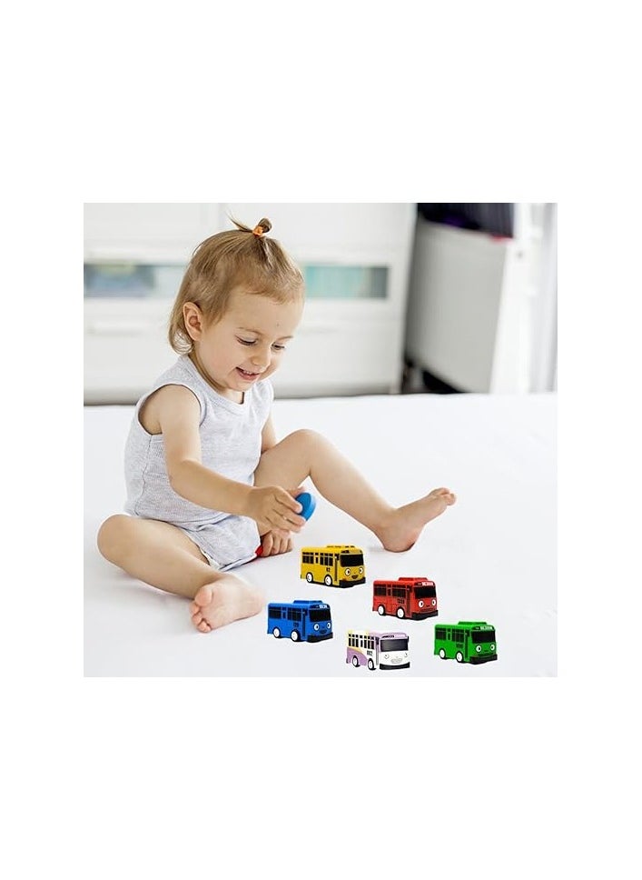 null - TAYO Little Bus Toy 5 IN 1 Tayo Bus Cartoon Pull Back - Image 1