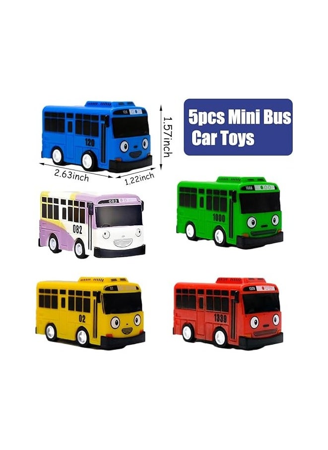 null - TAYO Little Bus Toy 5 IN 1 Tayo Bus Cartoon Pull Back - Image 1