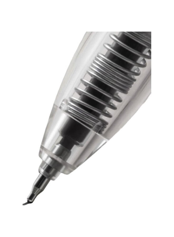 Deli Quick-Drying Retractable Gel Pen, Dual Ball St Tip, 0.5Mm Student Gel Pen For Exam Practice, Dual Core Black, 5 Pens/Box, S08-E5 - Image 1