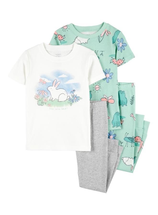 carter's Toddler Printed 4PC Pyjamas Set - Image 1