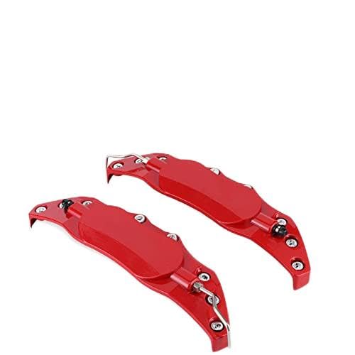 EVGATSAUTO Brake Caliper Covers, 2Pcs 27.5 x 7.5 x 5cm / 10.8 x 3 x 2in Aluminum Alloy Red Disc Brake Caliper Cover Car Universal Disc Brake Caliper Fake Covers Left amp Right Accessories Refit(L) - Image 2