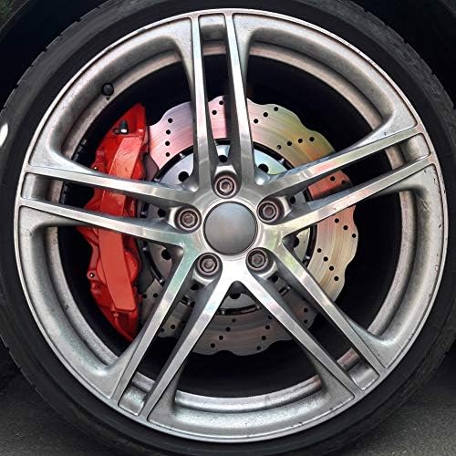 EVGATSAUTO Brake Caliper Covers, 2Pcs 27.5 x 7.5 x 5cm / 10.8 x 3 x 2in Aluminum Alloy Red Disc Brake Caliper Cover Car Universal Disc Brake Caliper Fake Covers Left amp Right Accessories Refit(L) - Image 4