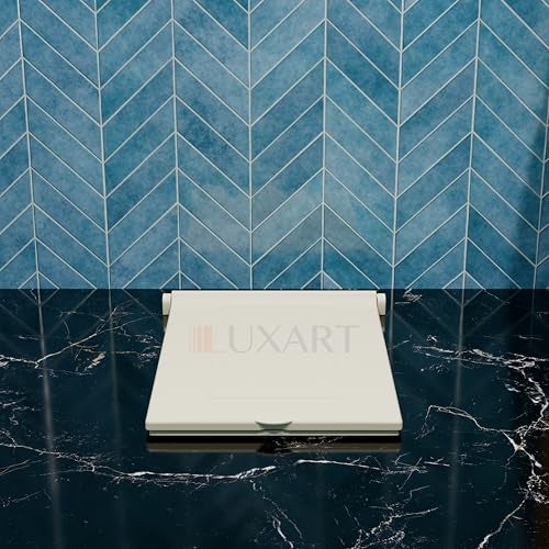 LUXART Indian Toilet Cover Square 56L x 42W | 21 Inch Ivory Orissa Pan Toilet Seat Cover | PP Commode Seat Cover | Lid for Indian Commodes with Easy Installation Kit - Image 4