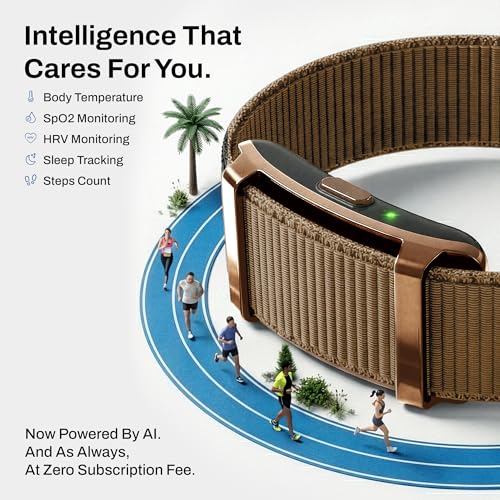 Pebble سوار بيبل كوير 2 الذكي لمراقبة معدل ضربات القلب | SpO2 | HRV | مراقبة درجة حرارة الجسم | متتبع النوم | مقاوم للماء حتى 5ATM | أوضاع رياضية متعددة | هيكل معدني فاخر (بني قمري) - Image 5
