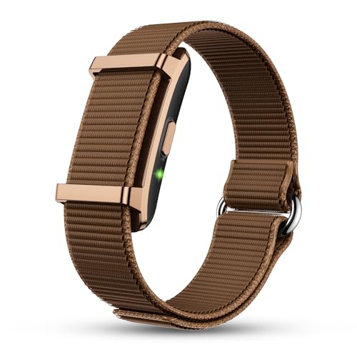 Pebble سوار بيبل كوير 2 الذكي لمراقبة معدل ضربات القلب | SpO2 | HRV | مراقبة درجة حرارة الجسم | متتبع النوم | مقاوم للماء حتى 5ATM | أوضاع رياضية متعددة | هيكل معدني فاخر (بني قمري) - Image 1