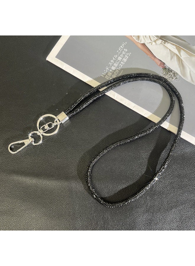 NIBEMINENT Super Cute Beaded Phone Charm – Trendy Phone Chain Wrist Strap, Shining Beads Chain Lanyard for Cell Phone