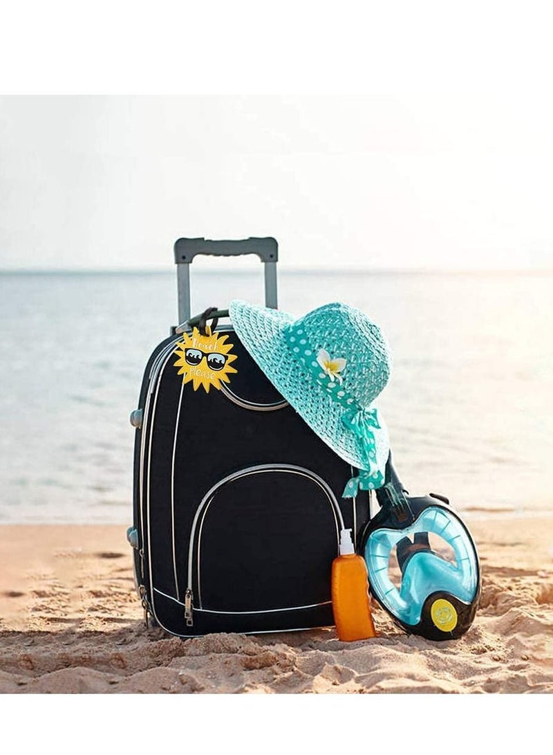 Y&D 6Pcs Luggage Tag, Waterproof ID Tag Multicolor Aircraft Suitcase Identification with Loop, Cute Summer Beach Vacation Travel Theme, Plastic for Women, Men  - Image 2