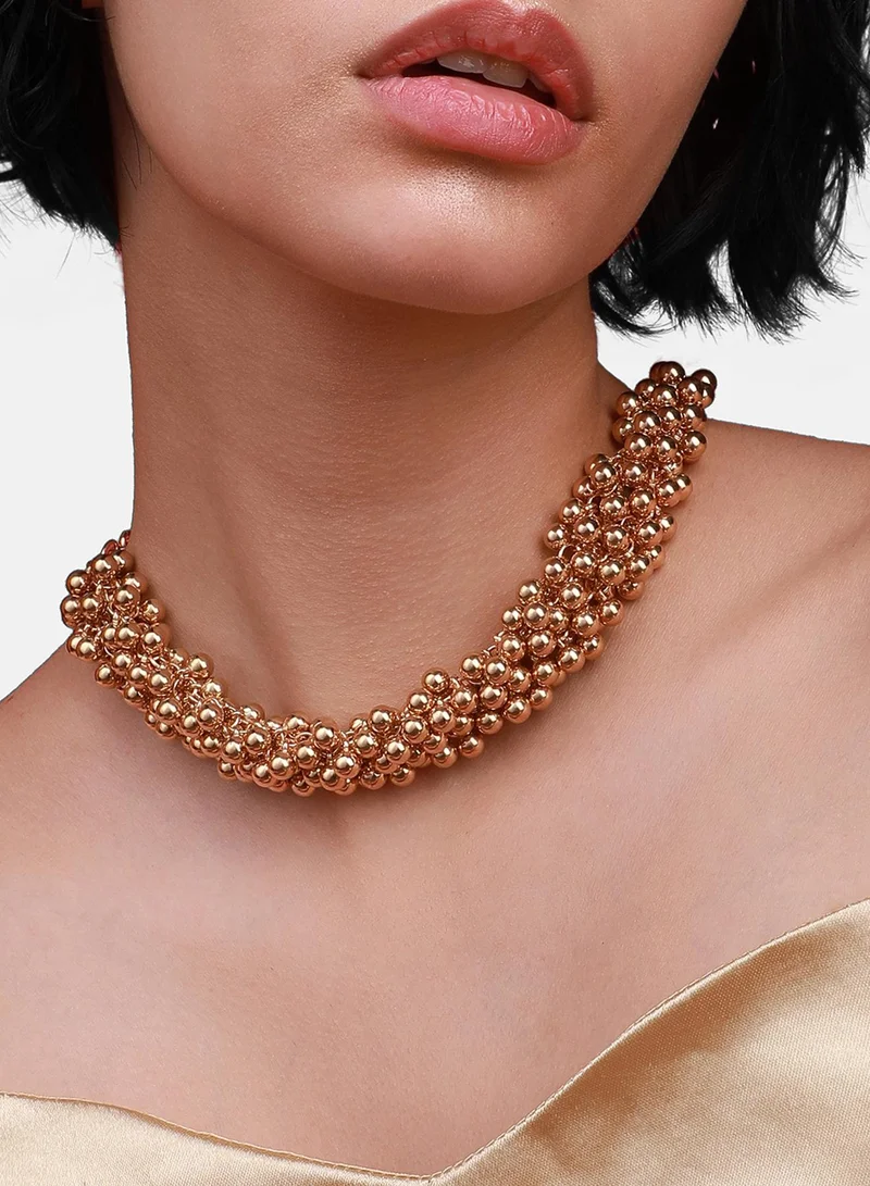 SOHI Effortless Chic Polished Artificial Necklace Jewellery