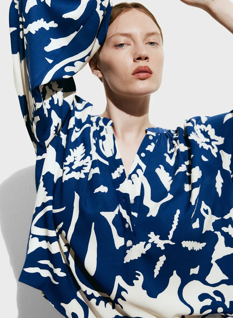 H&M Balloon-Sleeved Blouse