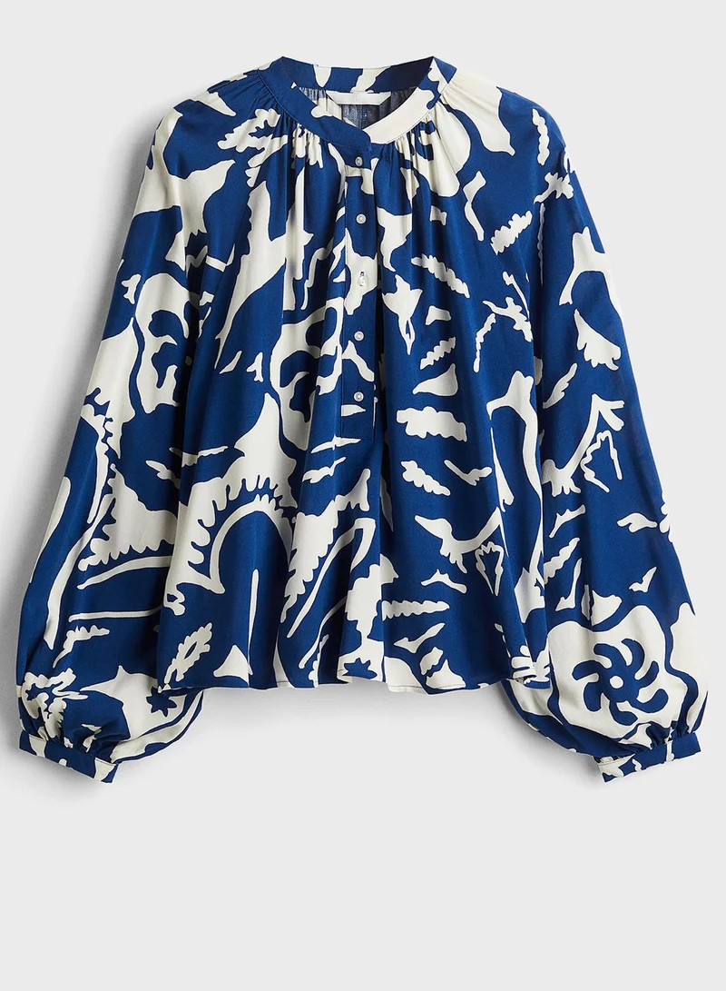 H&M Balloon-Sleeved Blouse