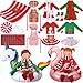 Cutecrop 20 Pcs Christmas Doll Accessories Set Includes Snow Tube Christmas Clothing Bathrobe Scarf Skirts Apron Chef Hat Socks and Accessories for Xmas Doll DecorCute Style - Image 3