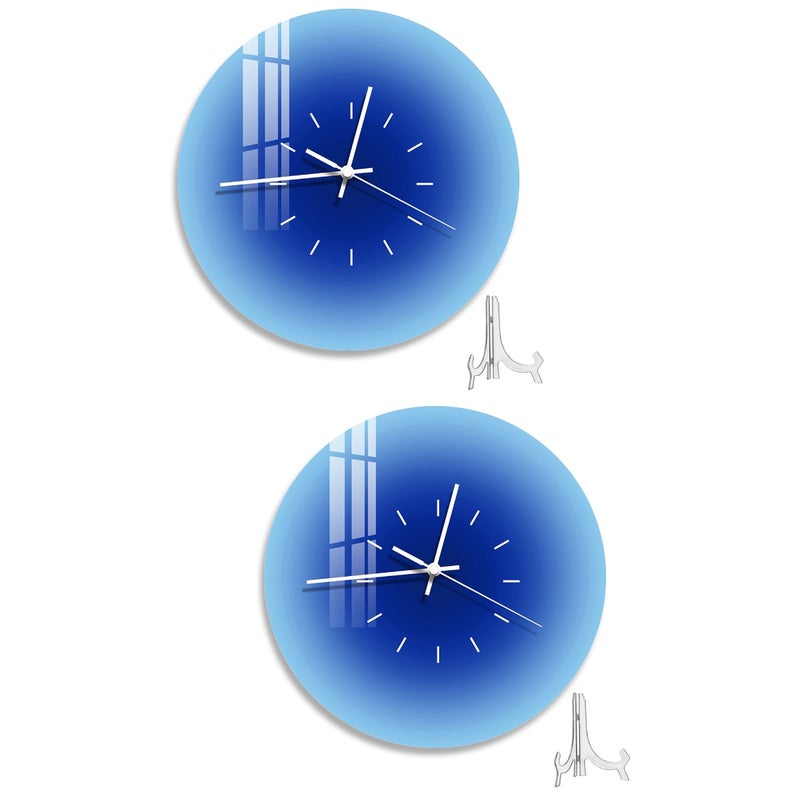 2pcs Wall Clock Wall Hanging Clock Decorative Clock Home Wall Decor Tabletop Clock - Image 1