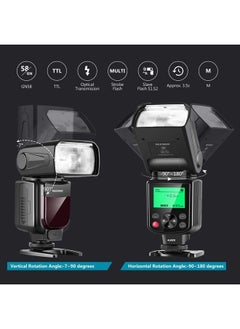 Neewer NW-670 TTL Flash Speedlite with LCD Display for Canon 7D Mark II, 5D Mark II III, IV,1300D, 1200D, 1100D, 750D, 700D, 650D, 600D, 550D, 500D, 100D, 80D, 70D, 60D and Other Canon DSLR Cameras  - Image 4