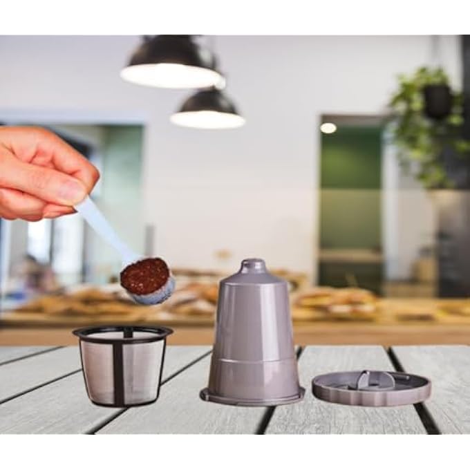 BIGTHREE Coffee Holder And Filter Set Reusable Coffee Filter 3 Part With Filter Basket Coffee Filter Capsule For Keurig My KCup Home Brewers Fits B31 B40 B50 B60 B70 Coffee Machine Accessories - Image 2