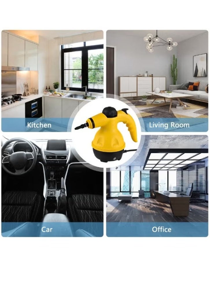 Denx 1200W Multi-functional High-Temperature Handheld Steam Cleaner with 9 Accessories Suitable for Kitchen Sofa and Bathroom Window - Image 4