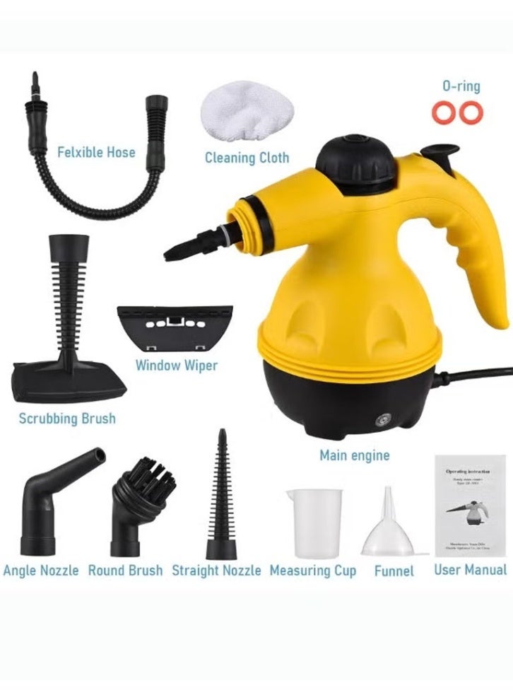 Denx 1200W Multi-functional High-Temperature Handheld Steam Cleaner with 9 Accessories Suitable for Kitchen Sofa and Bathroom Window - Image 3
