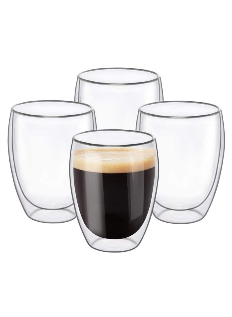 Rubik Double Wall Cup Thermo Insulated For Tea Coffee Juice & Other Pack of 4, 350ml  - Image 1