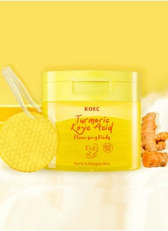 KOEC Kojic Acid and Turmeric Cleansing Pads, 60 Pcs, for Face Cleansing and Exfoliation  - Image 2