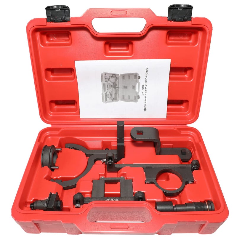 DPTOOL Camshaft Timing Tool Kit Compatible with Ford Land Rover Explorer Mustang Ranger Mercury Mountaineer Mazda 40L 4015CC SOHC V6 8 Pieces