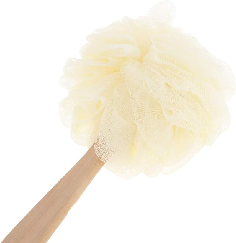 klarako14.2 inch Long Handled Exfoliating Bath & Shower Body Brush, Mesh Back Scrubber on a Stick w/String for Hook for Men Womenklarako2 Pack - Image 4