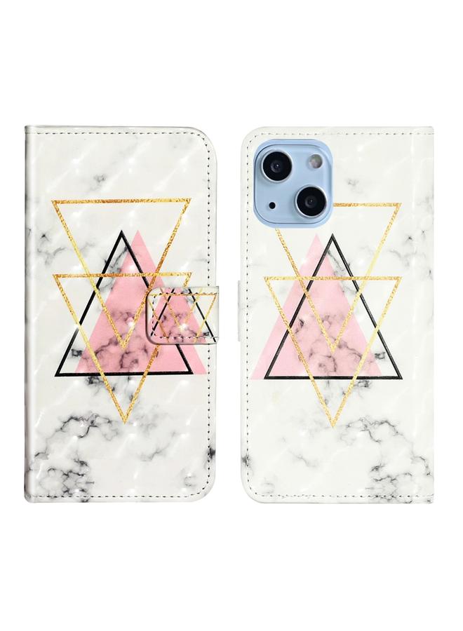 زبون جراب هاتف جلدي منقوش بالزيت ثلاثي الأبعاد لهاتف iPhone 13 - Image 1