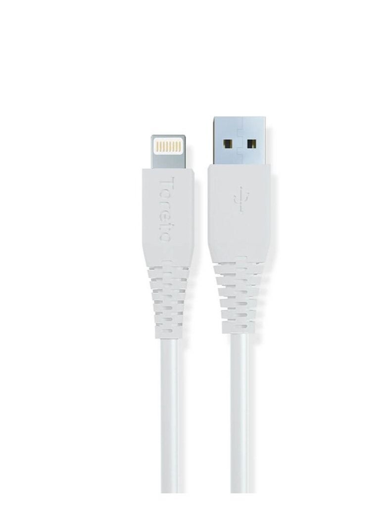 Toreto TOR-878 TOR-Cord Combo Lightning Charging Cable, (White)  - Image 1
