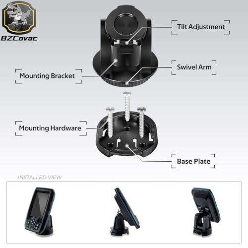 Bzcovac Secure Tilt/Swivel Mount for Garmin Striker 4 (010-01550-00), Plus 4/4Cv - Kayaking, Ice Fishing, Boating, and Stand-Up Paddle Board Accessories, 010-12439-10 - Image 5