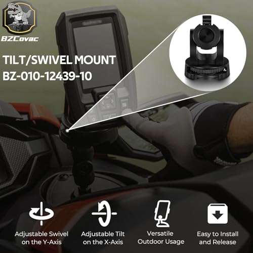 Bzcovac Secure Tilt/Swivel Mount for Garmin Striker 4 (010-01550-00), Plus 4/4Cv - Kayaking, Ice Fishing, Boating, and Stand-Up Paddle Board Accessories, 010-12439-10 - Image 4