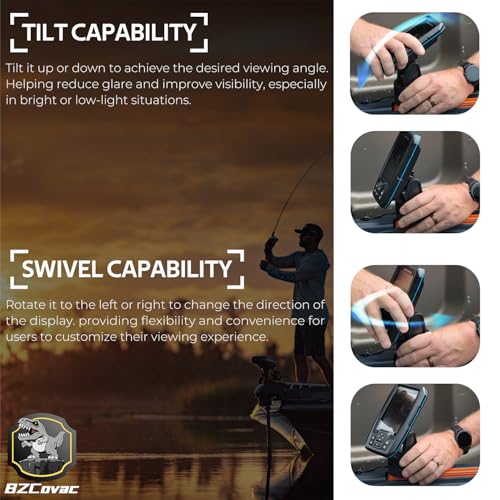 Bzcovac Secure Tilt/Swivel Mount for Garmin Striker 4 (010-01550-00), Plus 4/4Cv - Kayaking, Ice Fishing, Boating, and Stand-Up Paddle Board Accessories, 010-12439-10 - Image 3