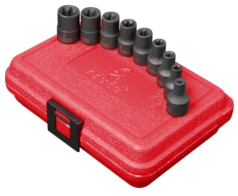 Sunex Tools - IMP SKT SET 9PC 3/8DR EXTERNAL STAR - Image 1