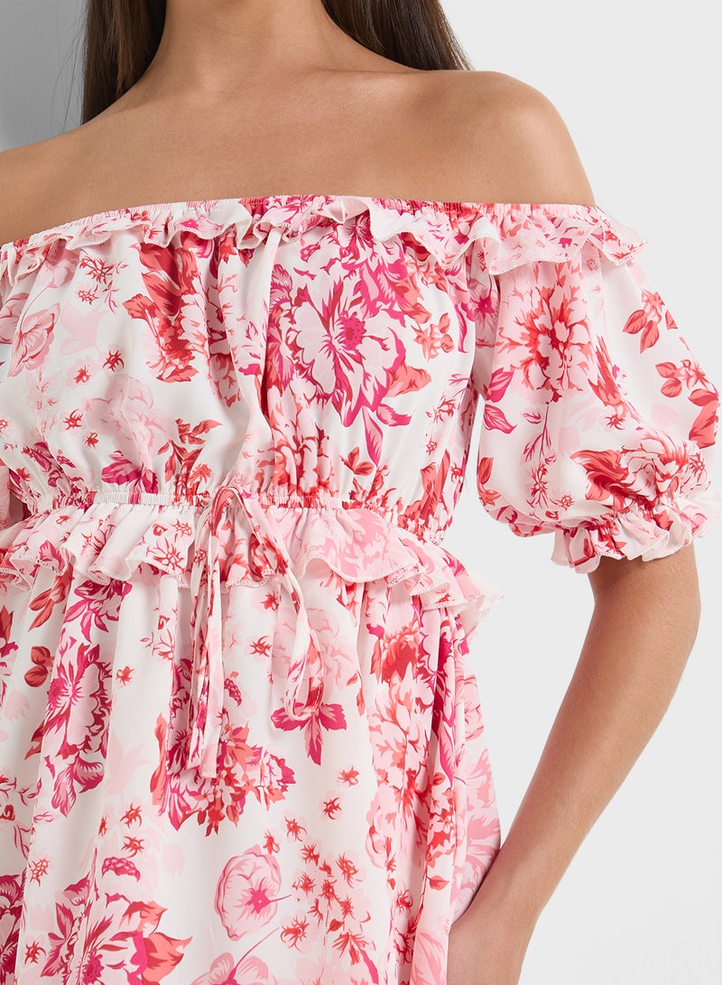 Ginger Floral Ruffle Dress  - Image 3
