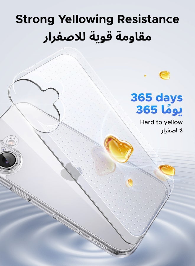 Ugreen iPhone 17 Case Full-coverage Phone Case Military-Grade Drop Protection iPhone 17 Cover Delay Yellowing Wear-resistant Anti Scratch And Fingerprint 17 Phone Case Ultra Slim Extra Raised Edge clear - Image 4